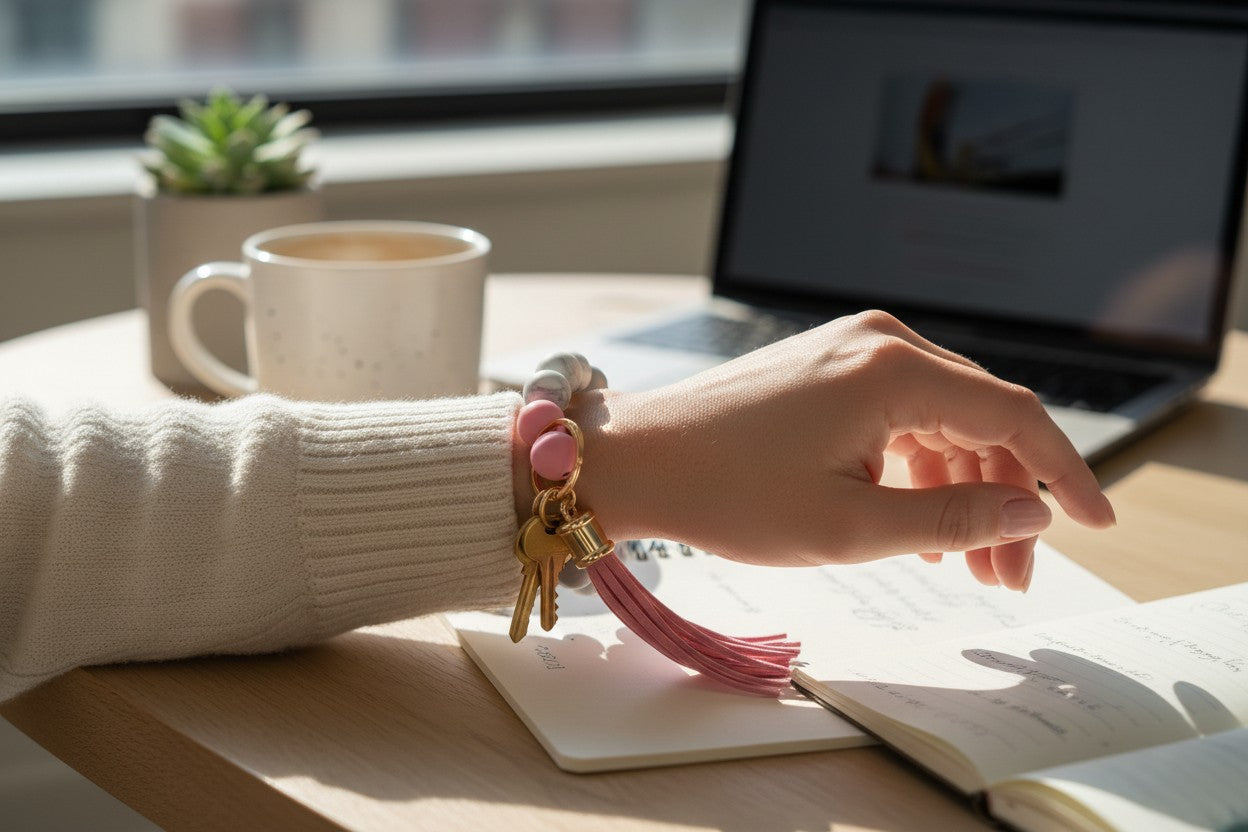 “Pastel tassel keychain with gold hardware – Clinical Outfitters”