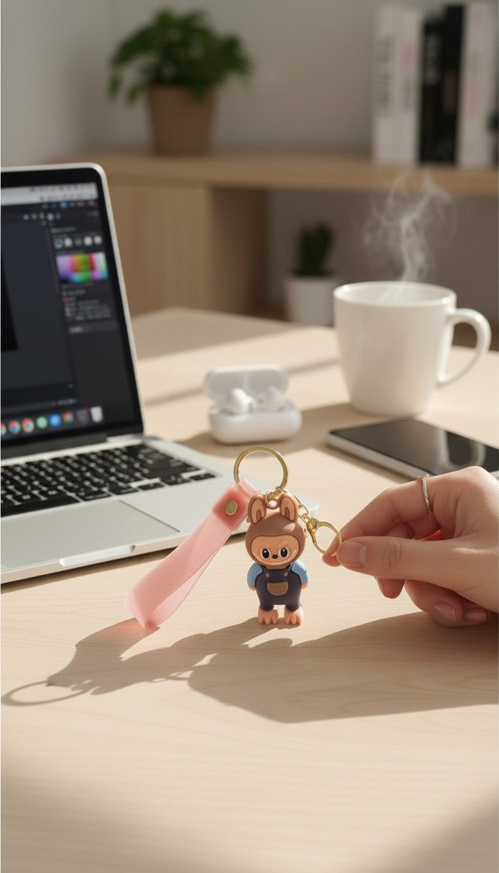 Labubu Yellow Keychain